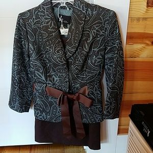 KS Petite Collection two piece skirt suit, size 4P